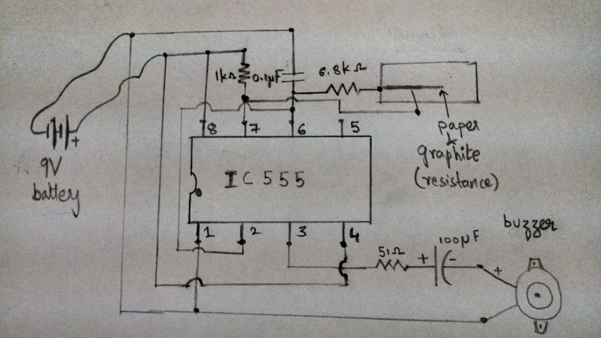 Music Timer using IC 555